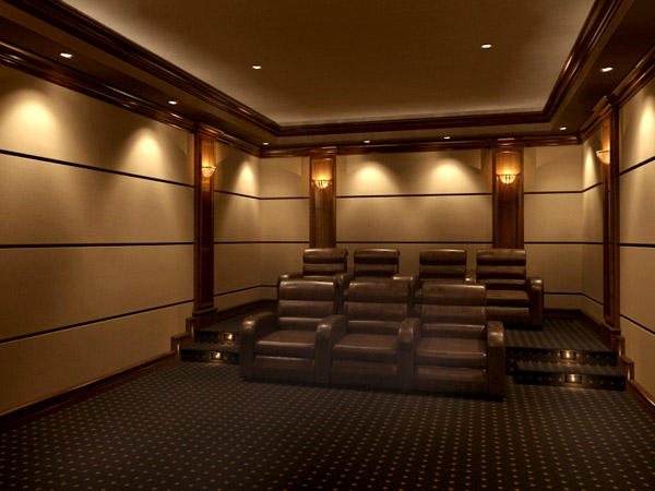 Creatice Home Theater Design Concepts with Simple Decor