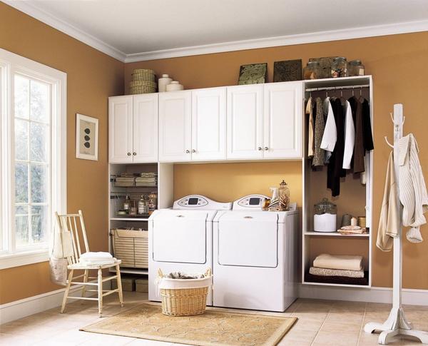 laundry room tall cabinets
