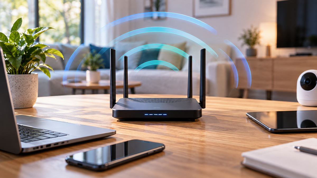 Wi-Fi router for choosing the best Wi-Fi channel on 2.4 GHz, 5 GHz and 6 GHz